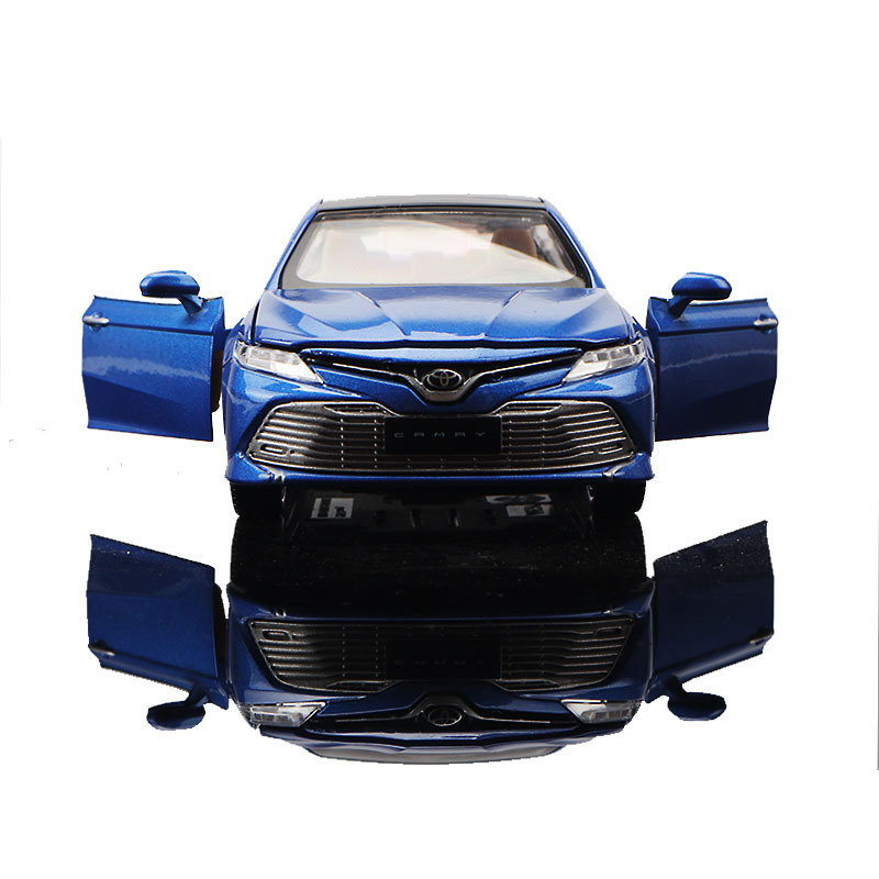 132合金车凯美瑞汽车模型声光开仿真金属回力车儿童玩具车黑色