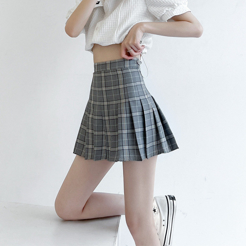 [2.5折价60元]唐狮女夏季半身裙日系世行 百搭短款JK格子裙学院风减龄休闲潮流