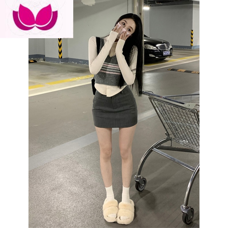 七斓女装小香学院风jk制服连衣裙子衬衫毛衣马甲套装裙韩剧高清大图