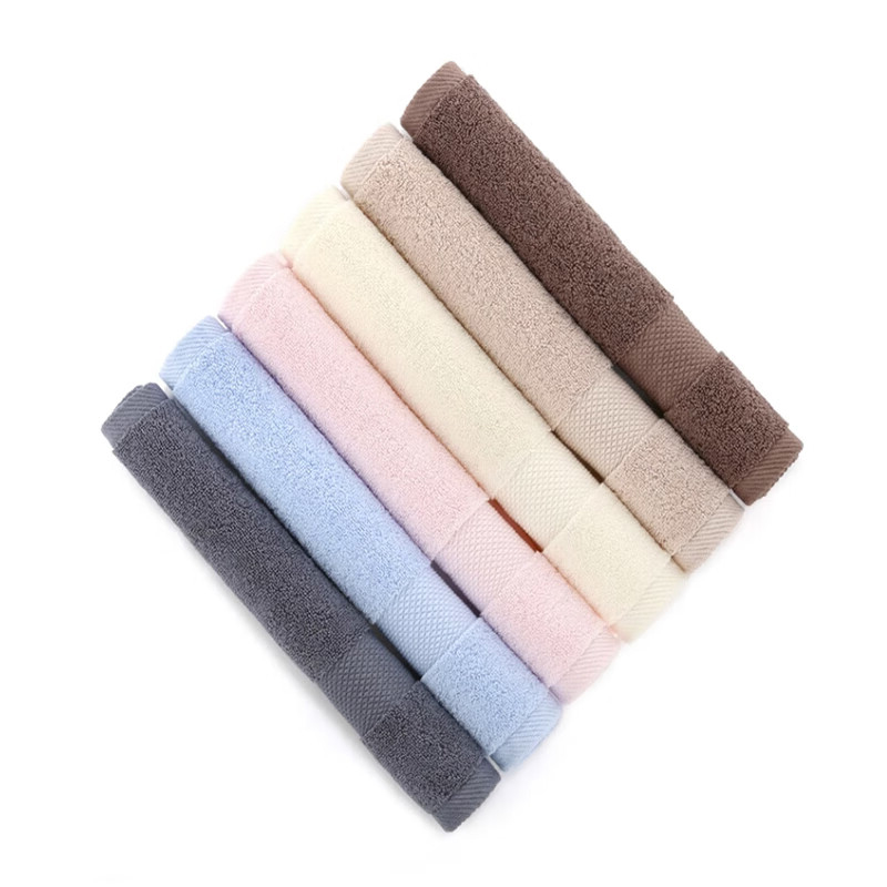 品雁众升 纯色毛巾方巾 35*35cm 条高清大图