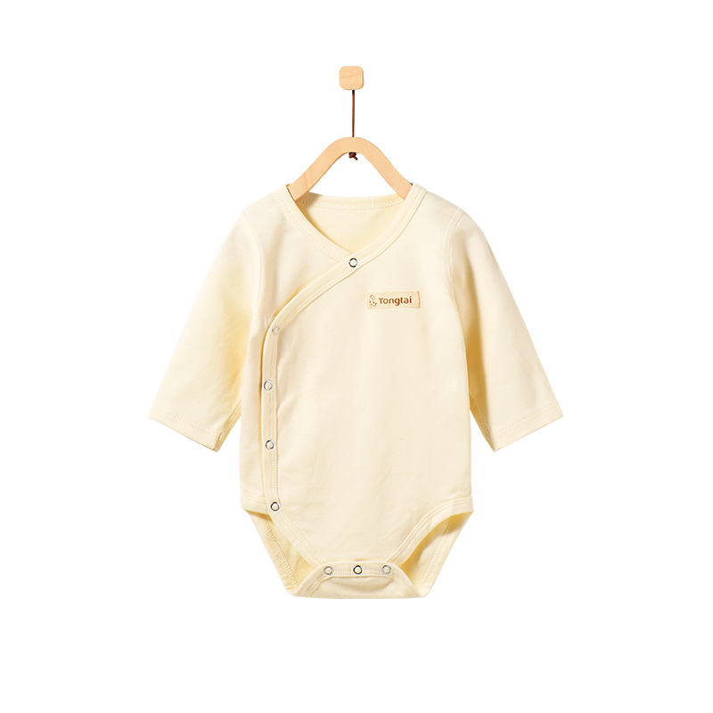 童泰TONGTAI初生儿侧开纯棉连体内衣0-18个月宝宝包屁衣哈衣爬爬服婴幼儿通用80cm