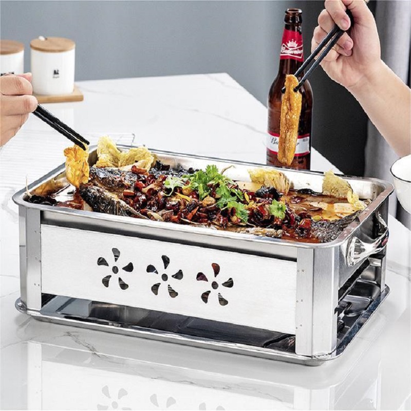 瓦图 烤鱼炉(可抽拉通风款)加烤网 36*27cm 个高清大图