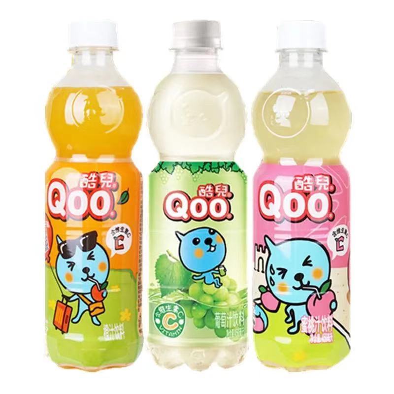 可口可乐酷儿葡萄味橙味蜜桃味果汁饮料450ml5瓶