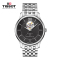 天梭TISSOT瑞士手表俊雅系列镂空时尚儒雅全自动机械男表 T063.907.11.058.00黑盘镂空钢带