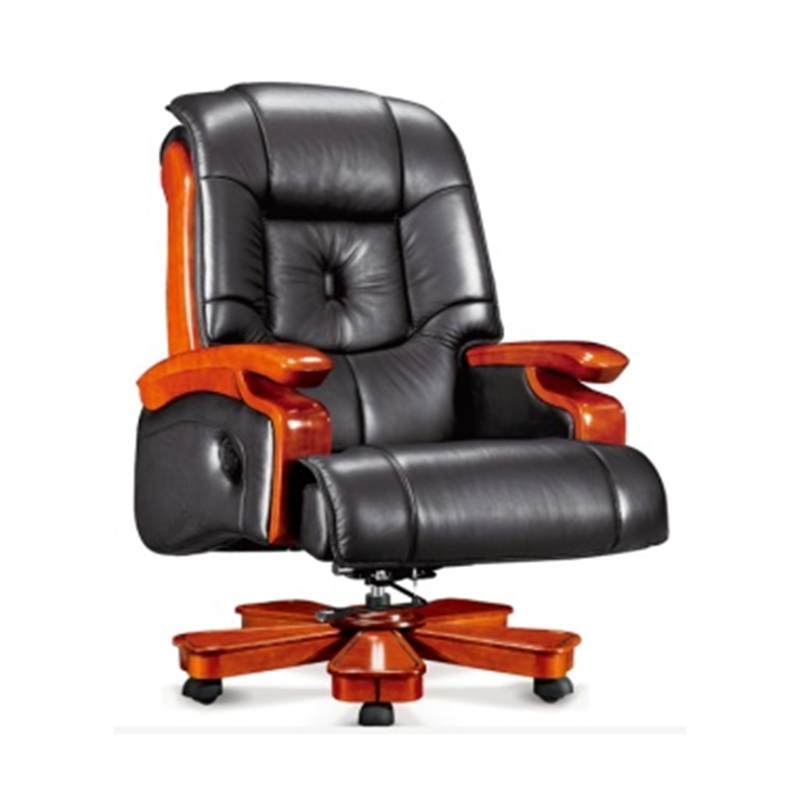 丰源泽 商务大班座椅 实木黑色牛皮(计价单位:张)