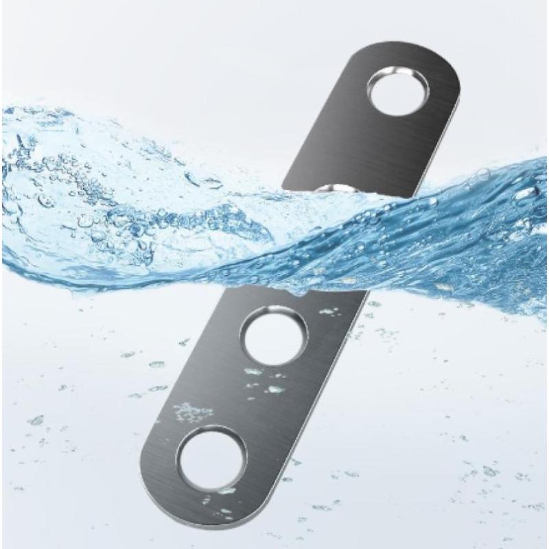 不锈钢角码椅子加固三角-固定支架90度直角器支撑架木板家具连接件-一字直片37*16mm（10个）-