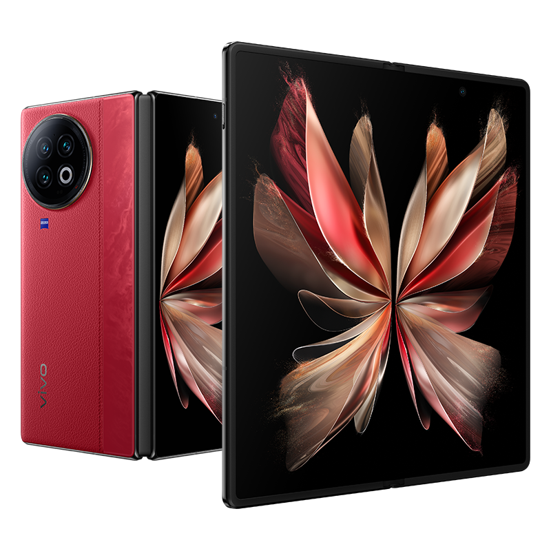 vivo X Fold2 12GB+512GB 华夏红 5G全网通折叠屏新品手机二代骁龙8芯片内外2K+E6双主屏120W+50W无线闪充悬停蔡司影像120Hz拍照游戏学生手机