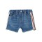 [1件5折价:62.5]米喜迪mecity童装夏新款女童侧缝织带舒适休闲牛仔短裤
