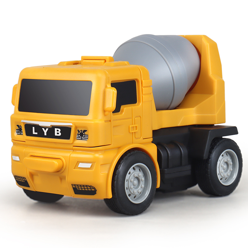 乐缔工程车玩具儿童惯性撞击变形机器人金刚挖掘机小汽车1盒男孩礼物1