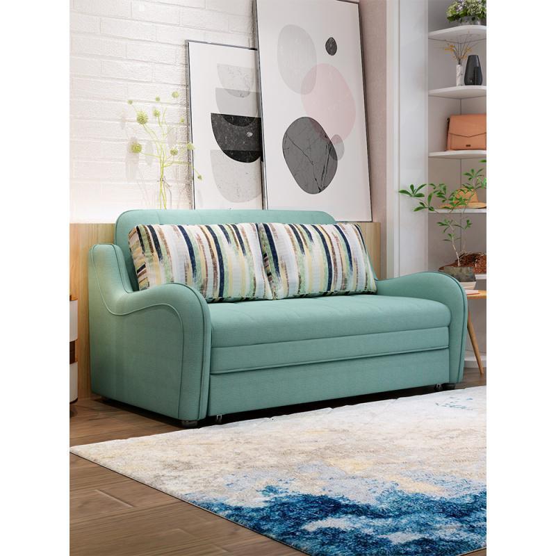 森美人沙发床可折叠客厅双人小户型1.2多功能两用三人布艺储物1.8米2米 1米2出口品质【海绵版】 1.5米-1.8米