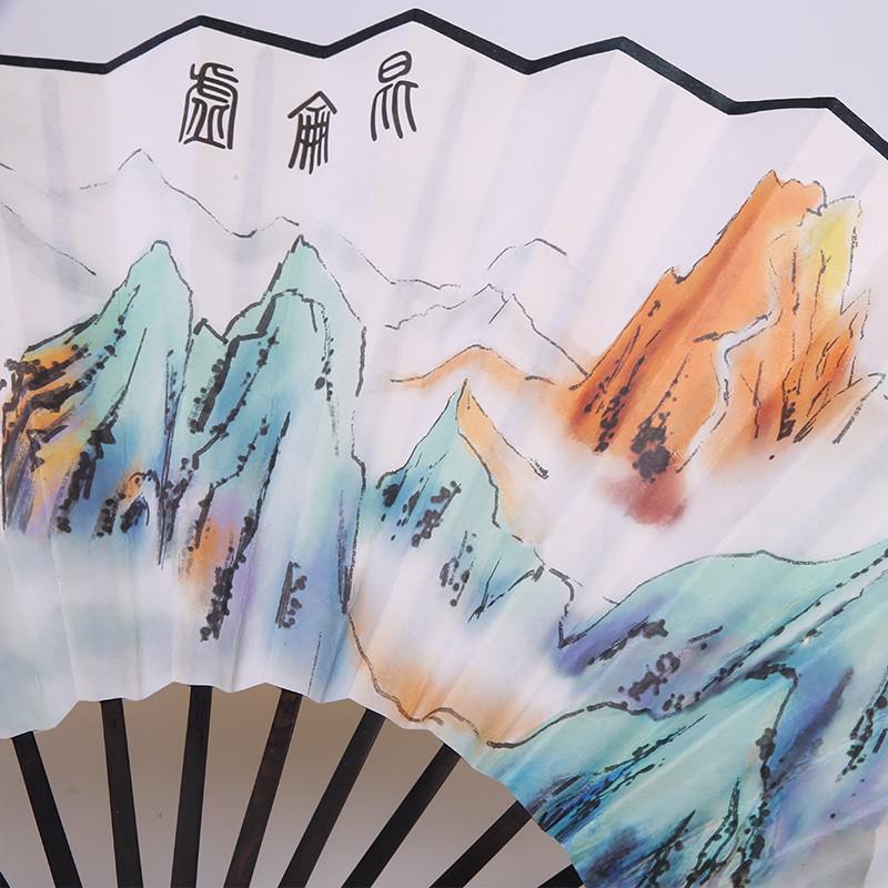 三生三世十里桃花白浅女折扇 10寸玉清昆仑扇古风杨幂同款中国风 三维工匠 9寸扇子+盒子+玉龙+流苏高清大图