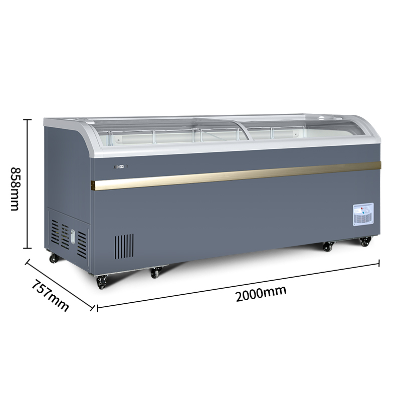 星星(xingx)700升 雪糕饮料柜 冰柜商用展示柜 冷藏冷冻转换 卧式展示