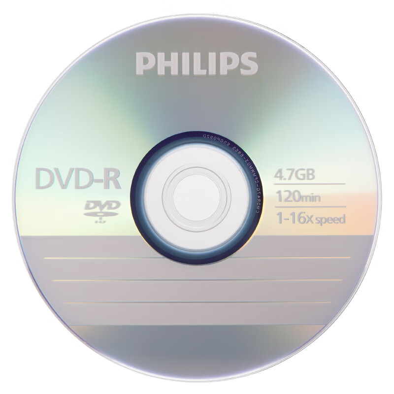 飞利浦(PHILIPS)DVD-R光盘/刻录盘空白光盘 刻录光盘 光碟 16速4.7G 乖乖桶 桶装50片高清大图