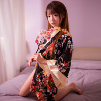 霏慕Fee et moi 日系印花和服 情趣内衣 角色扮演 涤纶性感衣服透视装用品女式情趣睡衣 套装女7972