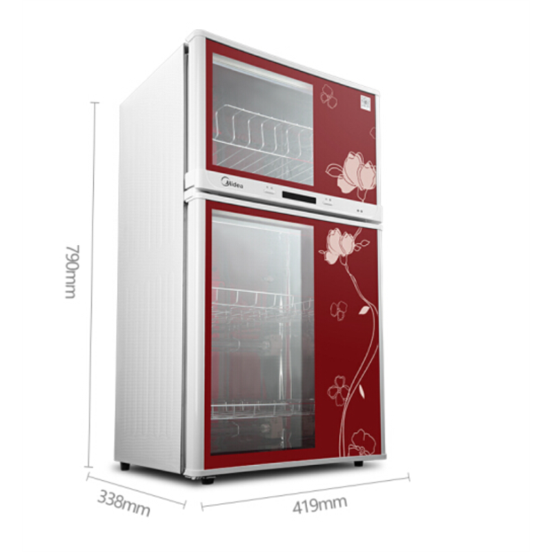 美的(Midea)消毒柜 高温烘干高温消毒 立式家用消毒柜/碗柜MXV-ZLP80K03