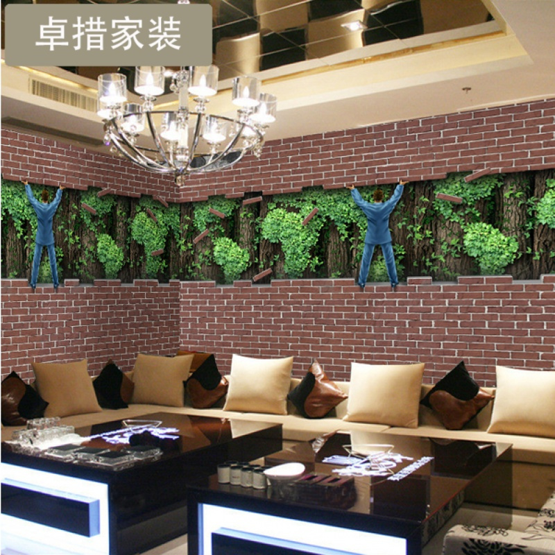 3d个性墙砖金属壁画机械齿轮工业风墙纸酒吧KTV咖啡厅背景壁纸壹德壹