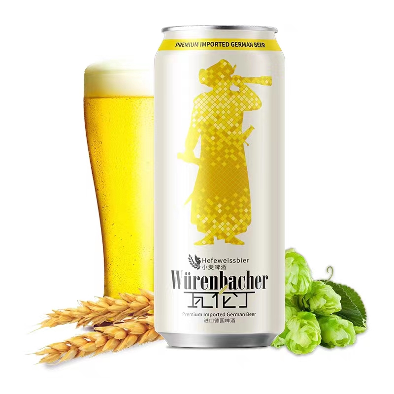 瓦伦丁啤酒德国原装进口啤酒新日期 精酿啤酒小麦白啤酒500ml*24罐装整箱高清大图