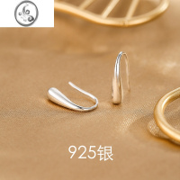 JiMi999银银耳饰睡觉不用摘耳钉女冷淡风小众设计2022新款潮水滴耳环 925纯银水滴耳环