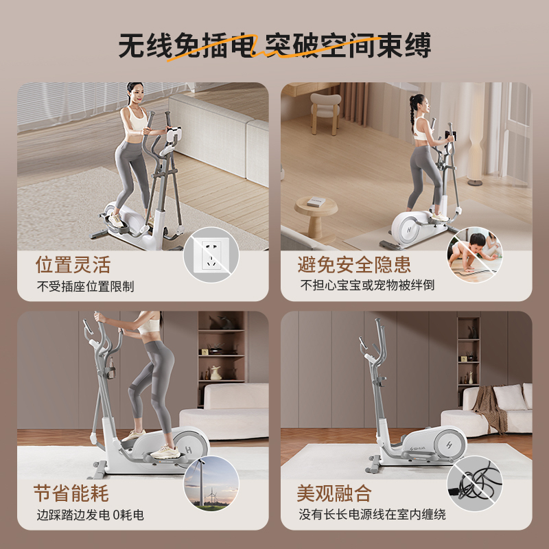 【官方旗舰】舒华（SHUA）椭圆机ET3精灵 家用椭圆仪运动健身器材太空漫步机支持华为运动健康APP高清大图