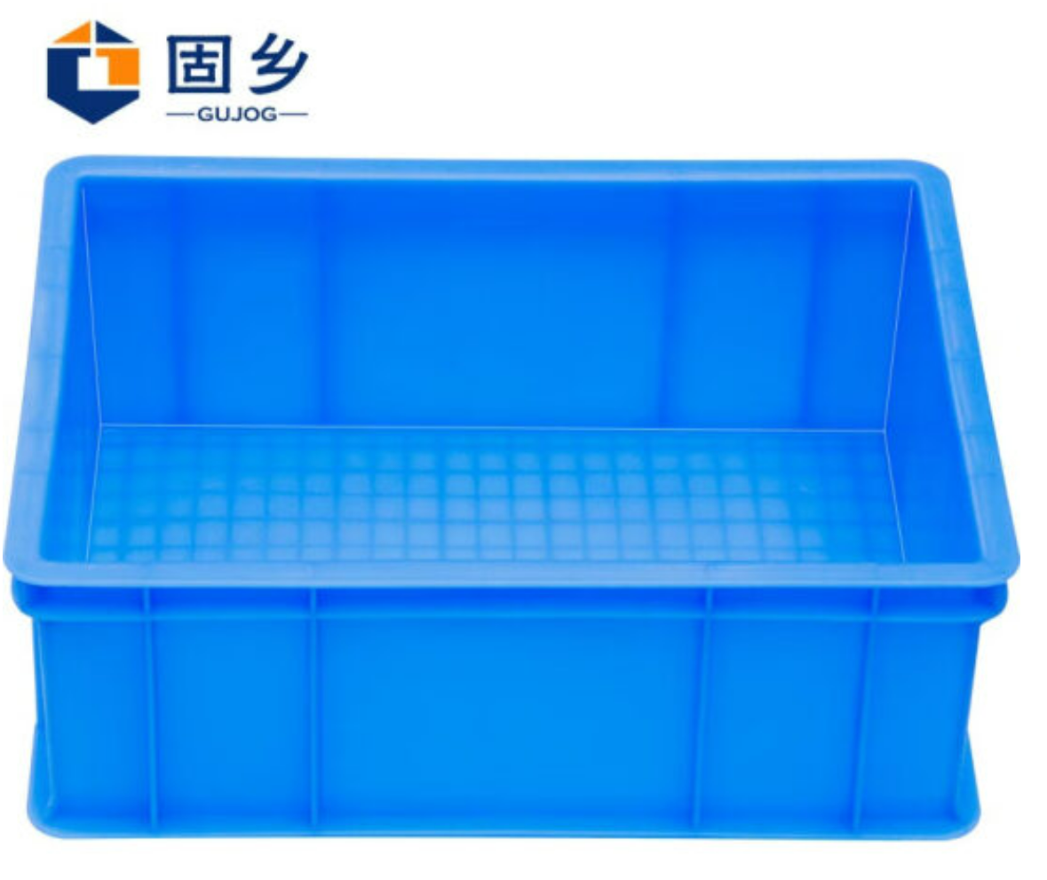 固乡加厚塑料物流周转箱 零件盒 物料箱 分类筐 工具箱 储物箱 收纳箱 搬家整理箱 蓝色A4#箱410*305*147m高清大图