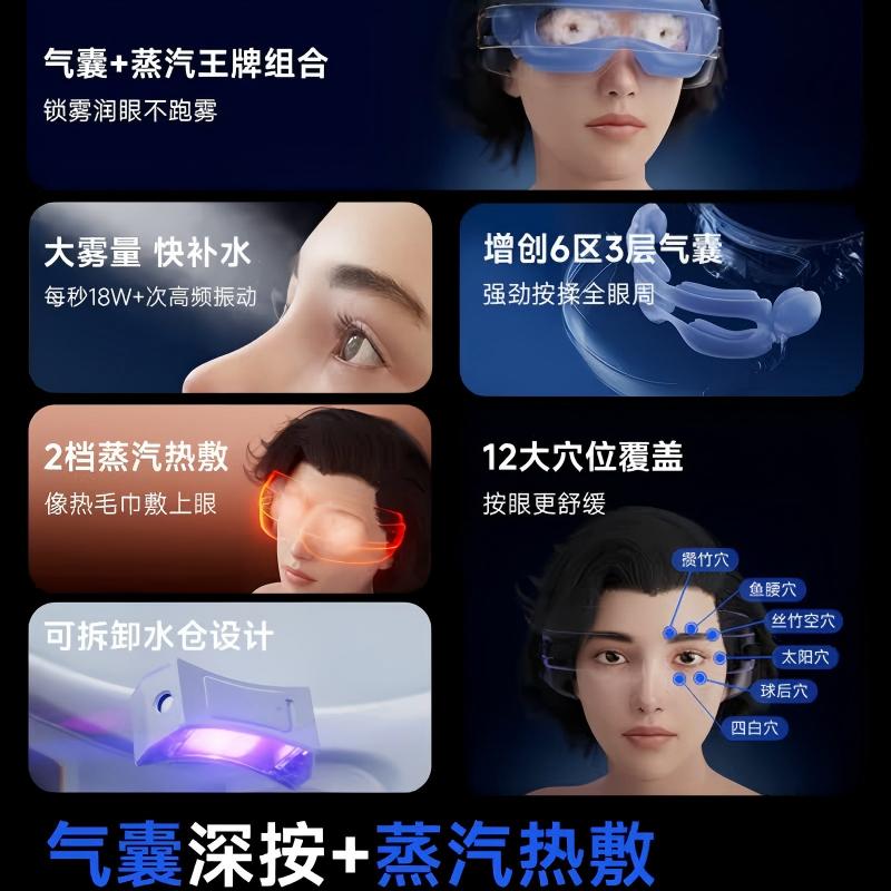 skg 热敷按摩U5系列1代 蒸汽眼部-暖雾蓝高清大图