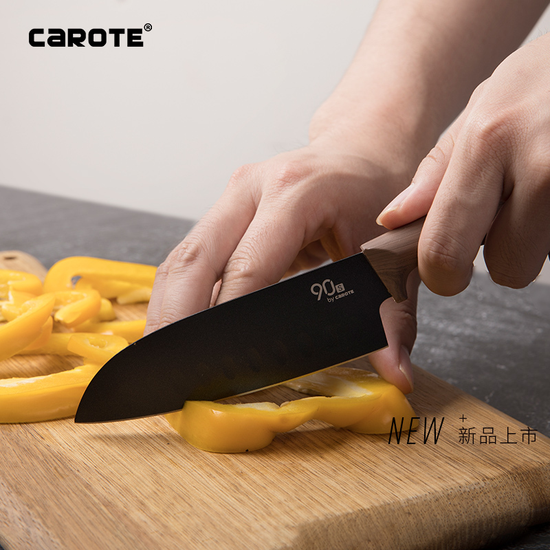 [新品]Carote菜刀家用厨房不锈钢锋利切片肉厨师专用 5英寸三德刀
