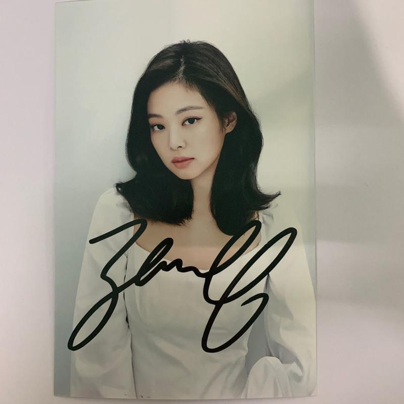 37blackpink金智妮亲笔签名照周边明信片七夕送女朋友表白礼物