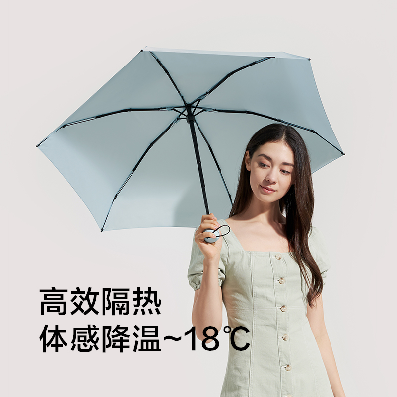 2021蕉下胶囊六折伞太阳伞女防晒防紫外线晴雨两用高清大图