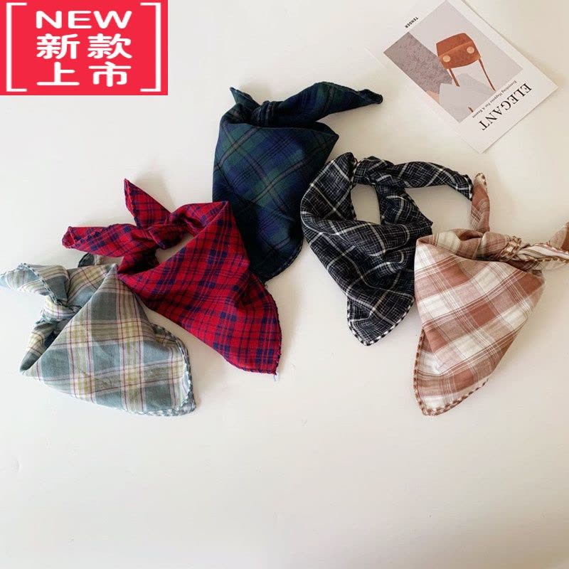 可莉允儿童围巾方巾韩版婴儿口水巾春秋三角巾围嘴宝宝保暖防风薄款毛巾图片