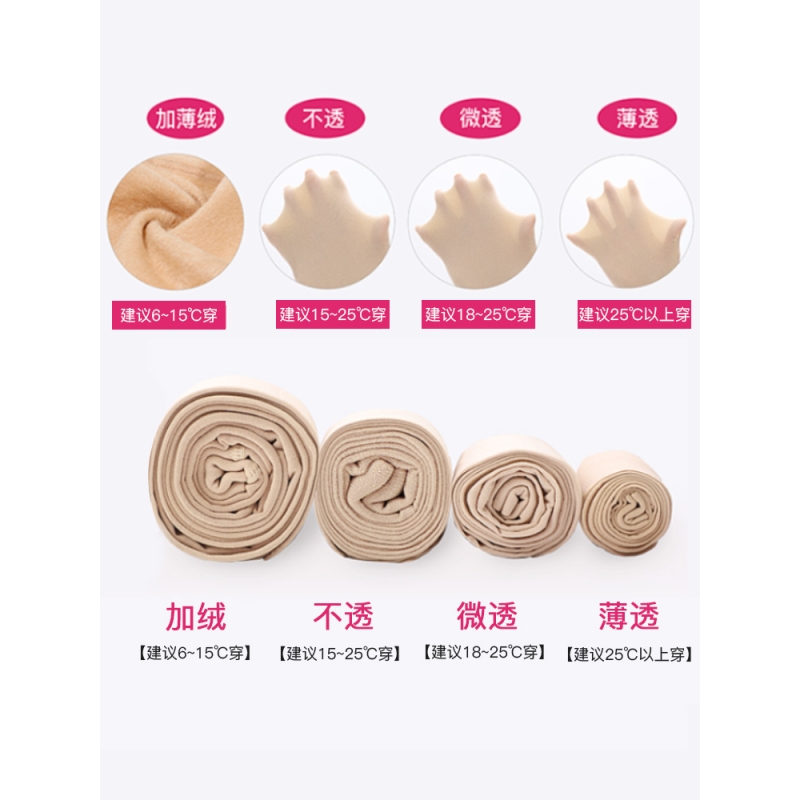 浪莎丝袜女春秋款天鹅绒连裤袜秋季打底袜中厚肉色光腿神器女秋冬高清大图