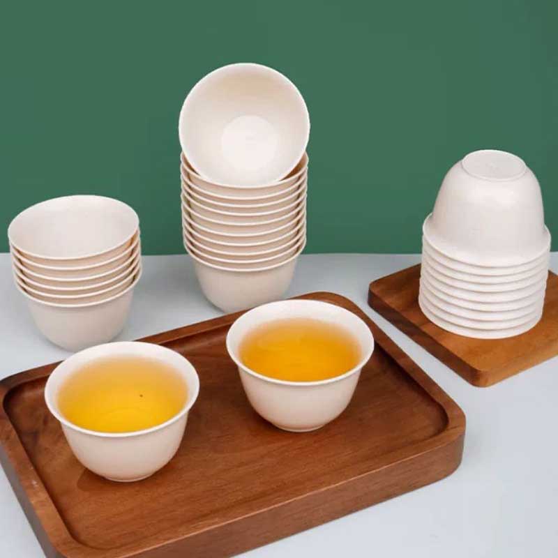 一次性功夫茶杯60ml稻壳杯1包(50个)高清大图