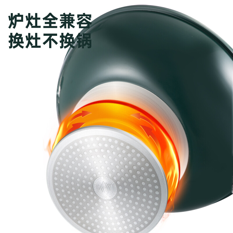 炊大皇(COOKER KING)翠釜系列炒菜锅32cmBG32MW铝合金炒锅32cm高清大图