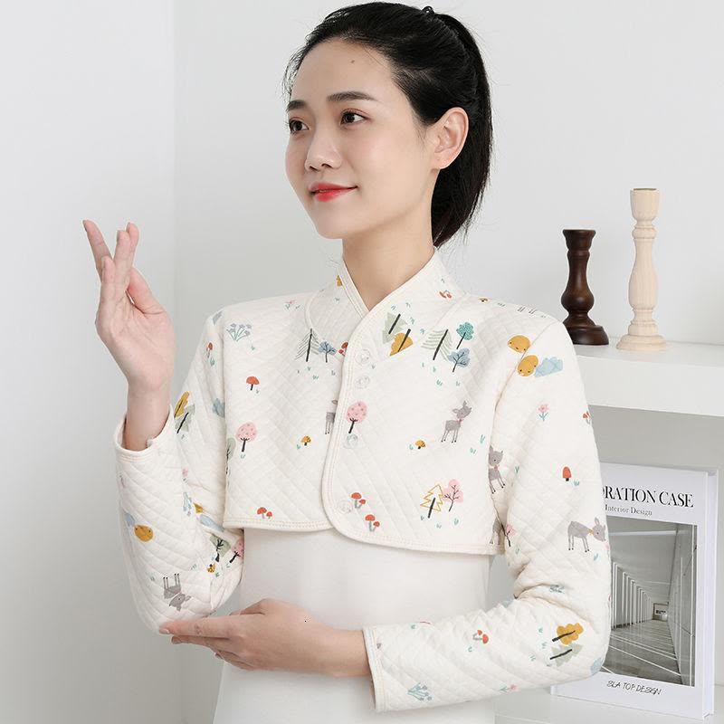 秋冬季护肩保暖睡觉女士坐月子防寒长袖护肩颈护肩膀坎肩烈珺图片