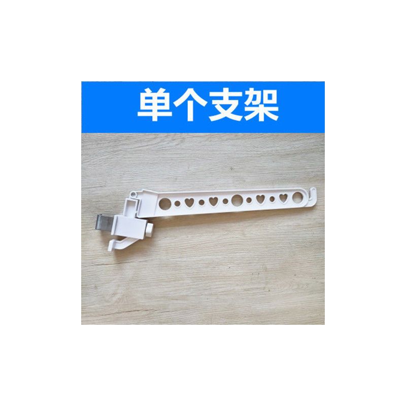 不锈钢免打孔室内外晒被子神器挂衣服架子阳台防盗网|方形 3支架+不锈钢杆126cm长2根