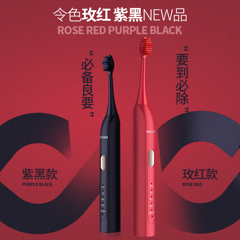 铂瑞 成人电动牙刷USB款BR-X1黑色