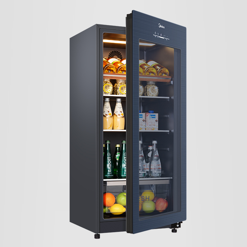 美的(Midea)140升 家用恒温红酒柜冰吧冷藏雪茄酒柜玻璃冰柜 JC-140GEM