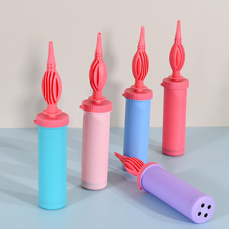 气球打气筒手动便推式长条充气泵 马卡龙色系[随机色]1个马卡龙随机色1个高清大图