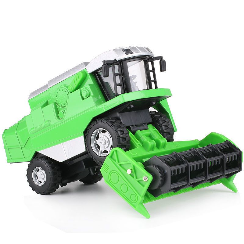 合金联合收割机玩具车模型农用拖拉机小麦玉米收割机惯性儿童玩具