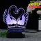 博锐 亚克力发光水母台灯 宝宝夜灯 氛围创意发光玩具 3d小夜灯礼品（直供电 三色调光 白，暖，中性光）晚安熊