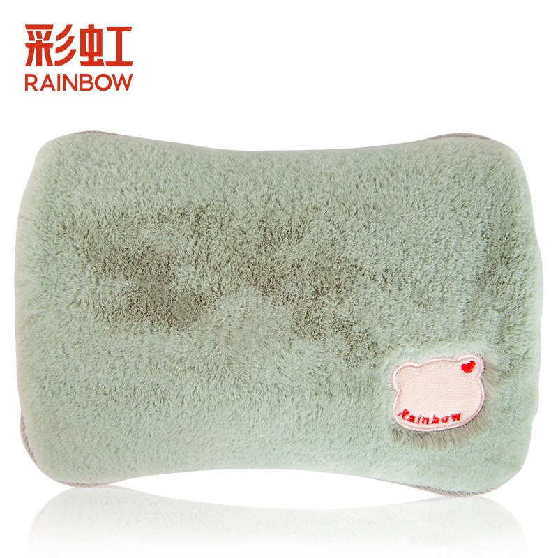 彩虹(RAINBOW)电热暖手宝插电式毛绒暖宝宝暖水袋防爆暖腰暖腹防烫官方旗舰店325-XL