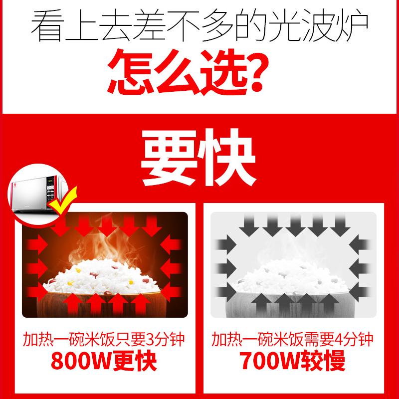 格兰仕(Galanz) 微波炉 G80F23CSP-Q5(R0) 微烤一体 23L 不锈钢内胆 平板家用光波炉