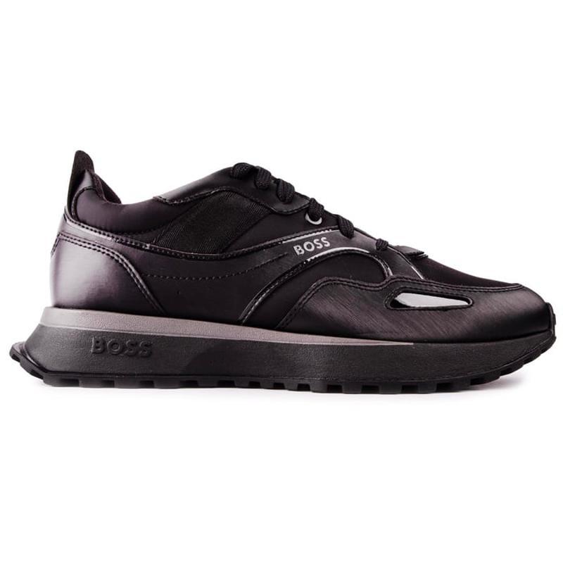 雨果博斯hugobossjonahrunn男士运动休闲鞋尼龙回弹缓震透气黑jonah