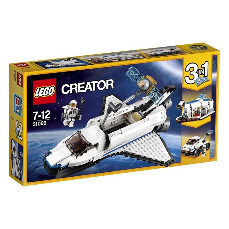 乐高(LEGO)Creator 创意百变 航天飞机玤探险家 31066 7-12岁 285颗 积木玩具塑料200块以上