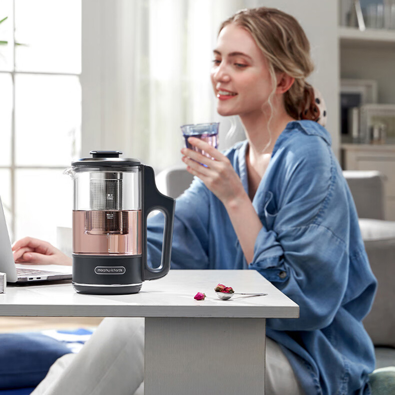 摩飞电器(Morphyrichards)养生壶 分体便携式迷你煮茶器 功率400W 0.6L MR6085 灰色 / 台高清大图