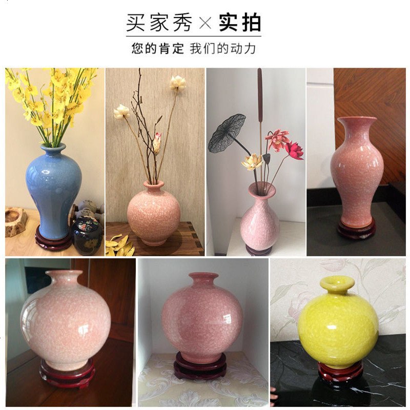 景德镇陶瓷器插花花瓶创意现代新中式家居客厅装饰品电视柜摆件