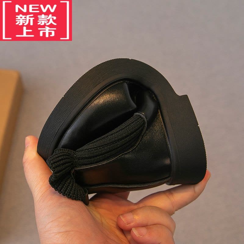 可莉允女童靴子2022冬季新款童鞋加绒二棉短靴洋气皮靴公主鞋马丁靴软底图片