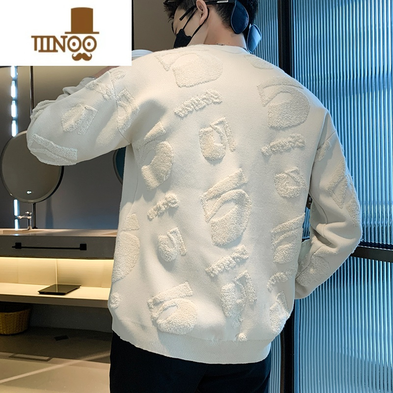 YANXU开衫毛衣外套男生针织衫宽松韩版潮流潮牌百搭男士毛衣外套