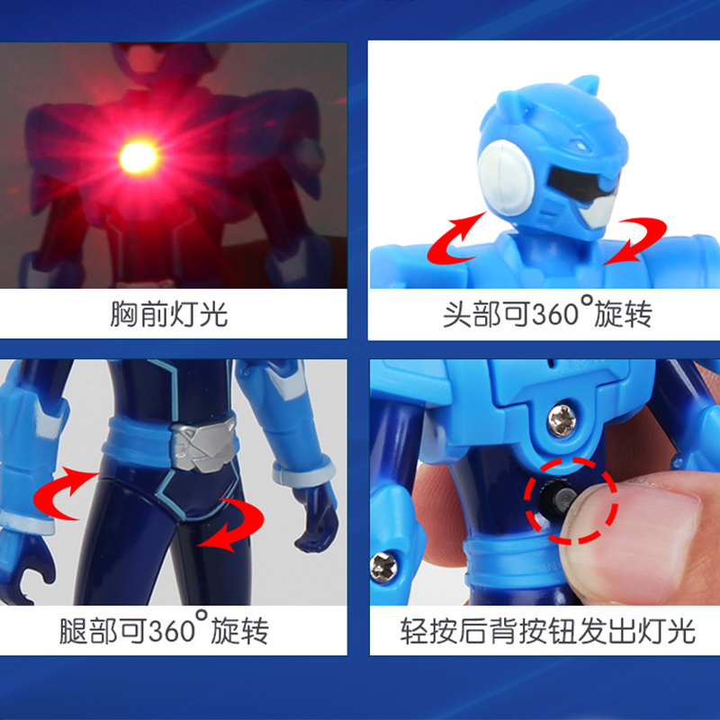JUMPGO正版迷你特工队X机器人玩具光之弗特露西塞米秘密战警S1 6合体机甲大套装8707高清大图