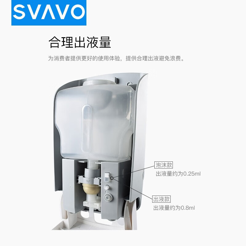 瑞沃(SVAVO)自动感应皂液器免打孔泡沫洗手液盒壁挂洗手液机酒店卫生间皂液盒 黑色 滴液款 PL151055高清大图