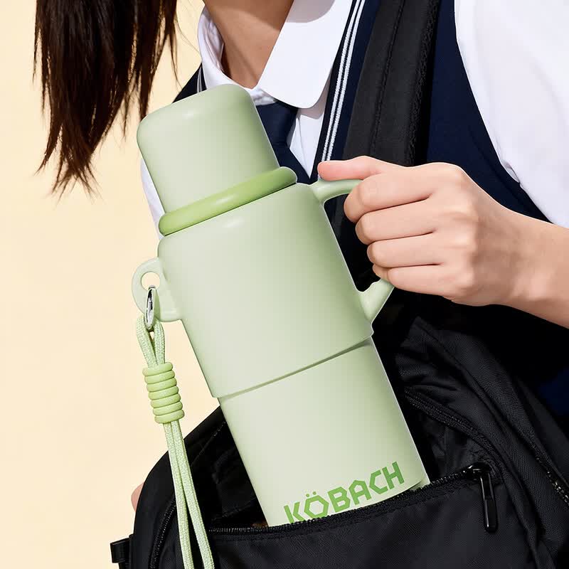 康巴赫畅饮系列随行双饮焖泡保温壶1000ml 清新绿 LPH100B02高清大图
